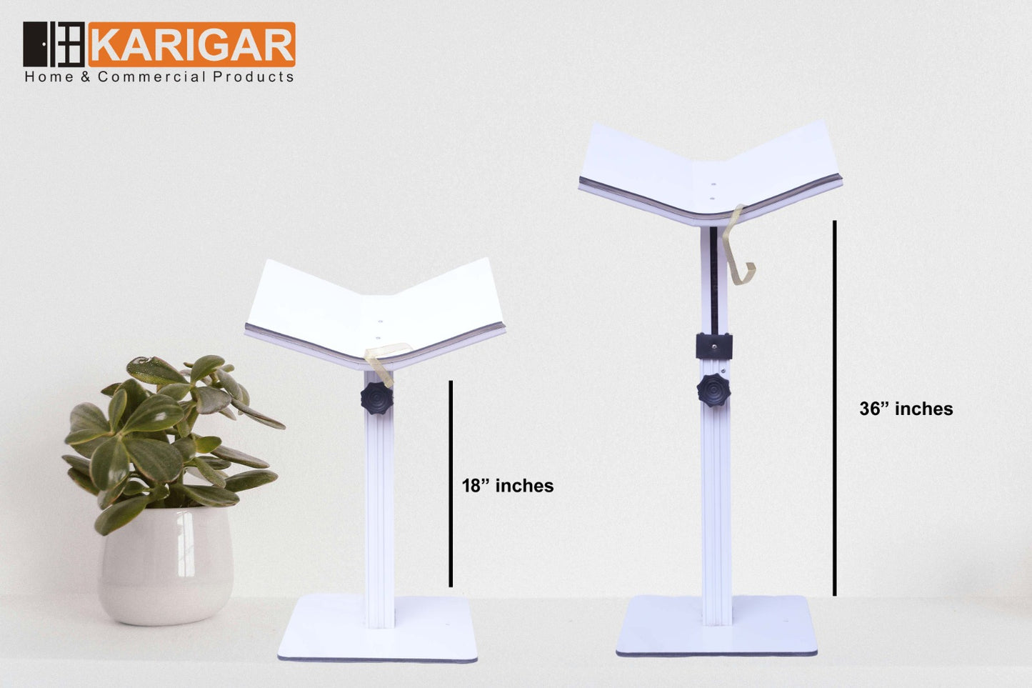Quran Stand Adjustable 33” height White